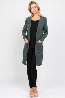 Women's Long Sleeve Knit Wrap Cardigan with Pockets style 5