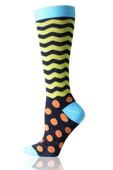 Cotton Republic® Dot's & Wave's Men's Dress Socks style 2