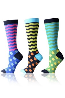 Cotton Republic® Dot's & Wave's Men's Dress Socks style 4
