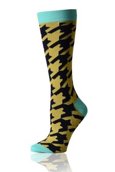 Cotton Republic® Houndstooth Print Men's Dress Socks style 3
