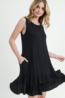 Women's Sleeveless Ruffle Dress with Pockets style 5