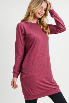 Women's Long Sleeve Pullover Sweatshirt Dress style 4