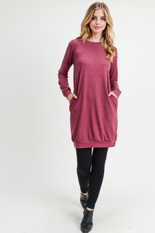 Women's Long Sleeve Pullover Sweatshirt Dress style 8