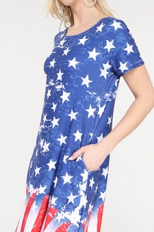 Women's You're a Firework Short Sleeve Dress with Pockets (Large only) style 4