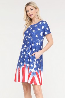 Women's You're a Firework Short Sleeve Dress with Pockets style 2