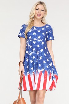 Women's You're a Firework Short Sleeve Dress with Pockets style 5