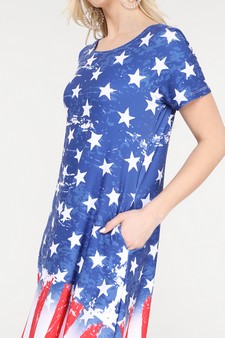 Women's You're a Firework Short Sleeve Dress with Pockets style 6