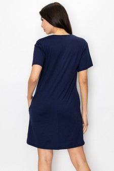 Women’s On The Go T- Shirt Dress With Pockets style 3