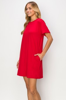 Women’s On The Go T- Shirt Dress With Pockets style 2