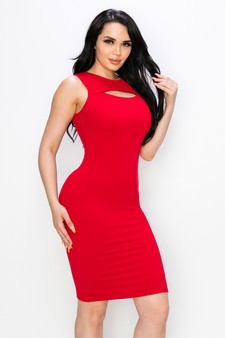 Women's Party Favor Front-Cut out Sleeveless Bodycon Dress style 2