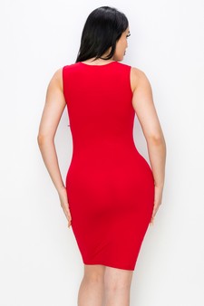 Women's Party Favor Front-Cut out Sleeveless Bodycon Dress style 3