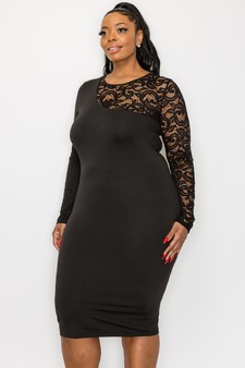 Women’s Lace up Your Sleeve Bodycon Dress style 2