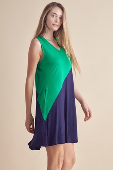 Women’s Voluminous Color Block Dress style 2