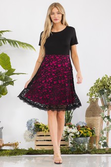Women's Vibrant Elegance Lace Dress style 5