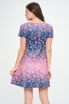 Women’s Floral Fit & Flare Dress style 3