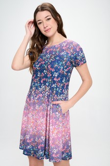 Women’s Floral Fit & Flare Dress style 4