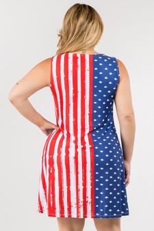 Women's A-line USA Tank Dress with Pockets style 3