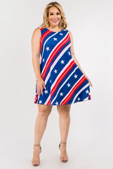Lady's Striped Tank Dress style 4