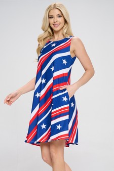 Lady's Striped Tank Dress style 2