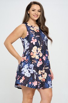 Women’s Shadow Garden Sleeveless Dress (XL only) style 2