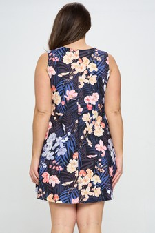 Women’s Shadow Garden Sleeveless Dress (XL only) style 3