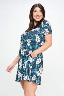 Women’s Tropical Flower Bunches A-line Dress style 2