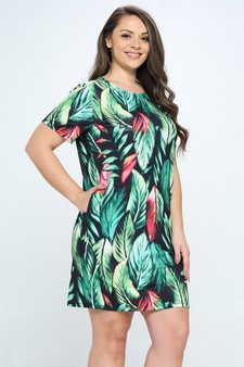 Women’s A Look into Paradise T-Shirt Dress style 2