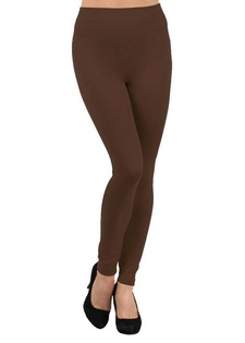 Solid Color Seamless Fleece Lined Legging style 3