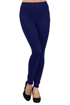 Solid Color Seamless Fleece Lined Legging style 2