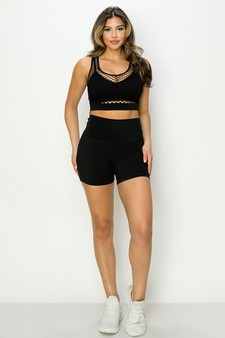 Women’s Racerback Seamless Fishnet Cropped Top style 4