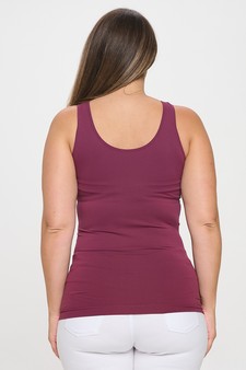 **New Color** Lady's V or U Neckline Reversible Seamless Tank style 3