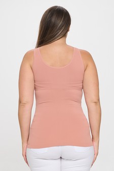 **New Color** Lady's V or U Neckline Reversible Seamless Tank style 3