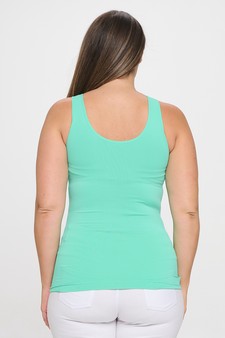 **New Color** Lady's V or U Neckline Reversible Seamless Tank style 3