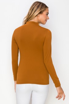 Women’s Bare Essential Seamless Mock Neck Long Sleeve Top style 3