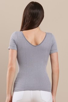 Reversible Short Sleeved Stonewashed Ribbed Tank style 3