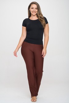 Women's Seamless Crew Neck Short Sleeve Top - Plus Size style 5