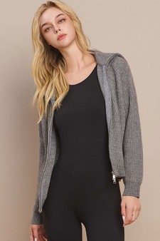 Women’s Luxe Funnel Neck Cardigan style 4