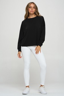 Women’s Oshun Cutout French Terry Long Sleeve Top style 5