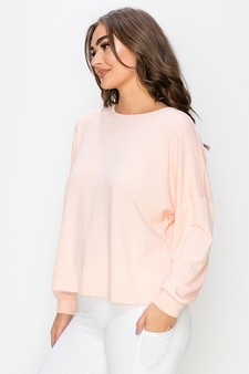Women’s Oshun Cutout French Terry Long Sleeve Top style 3