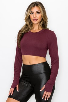 Women's Seamless Athleisure Long Sleeve Top style 2