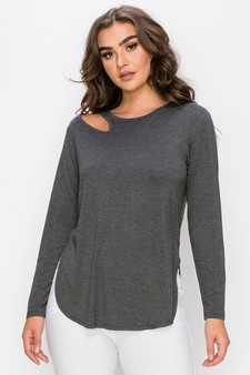 Women’s Almond Cut out Long Sleeve style 4