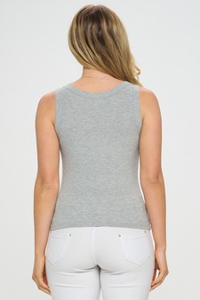 Women’s Ribbed Scoop Neck Tank (Large only) style 4