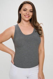 Women’s Ribbed Scoop Neck Tank (XL only) style 4