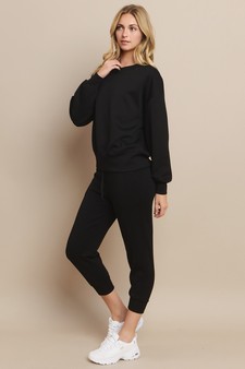 Sporty Chic UltraComfy Cropped Jogger Set style 2