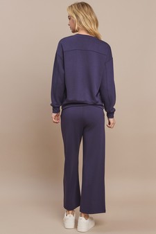 ETA 10/25/24 - Solid UltraComfy Sweatshirt & Straight Leg Pant Set style 3