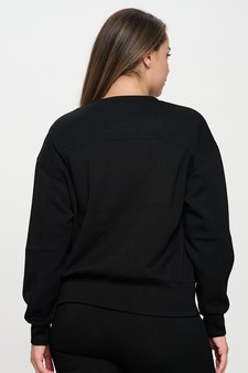 Women’s Solid Crewneck UltraComfy Sweatshirt style 3