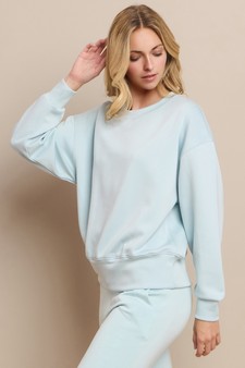 Women’s Solid Crewneck UltraComfy Sweatshirt style 2