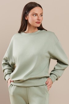 Women’s Solid Crewneck UltraComfy Sweatshirt style 4