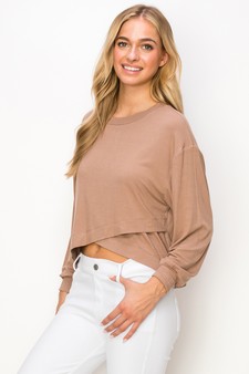 Women’s Ribbed Galore Long Sleeve Top style 2