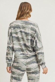 Women's French Terry Long Sleeve Vintage Camo Set (Large only) style 7